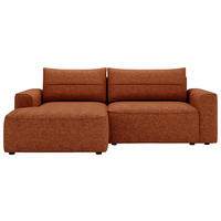 ECKSOFA in Chenille Rostfarben  - Rostfarben/Schwarz, Design, Kunststoff/Textil (144/233cm) - Livetastic
