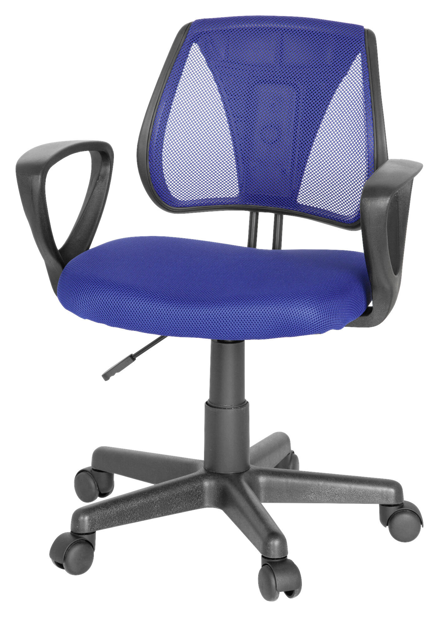 JUGENDDREHSTUHL Dunkelblau  - Schwarz/Dunkelblau, Basics, Kunststoff (58/75-92/45cm) - MID.YOU