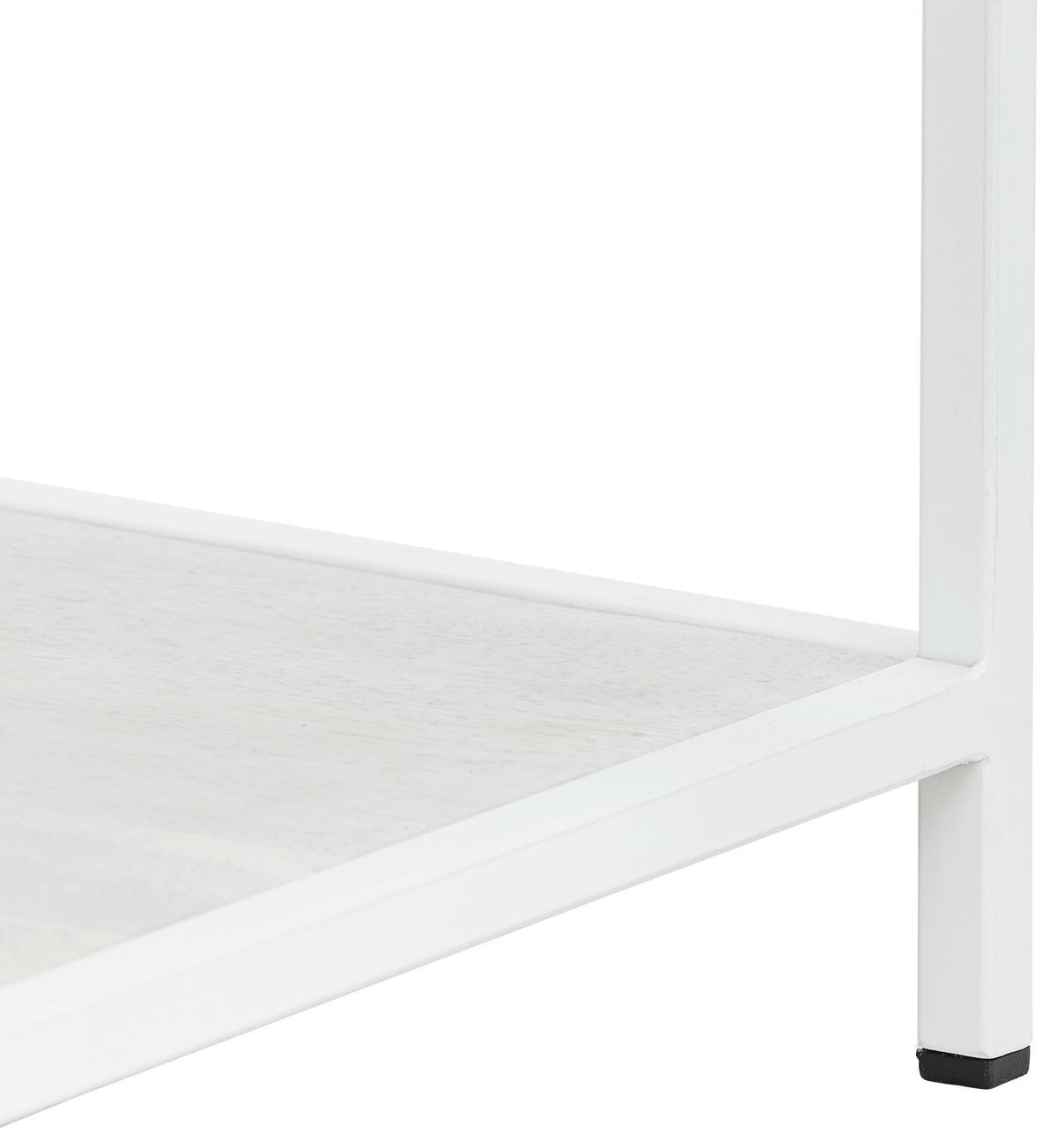 REGAL Mangoholz massiv Weiß  - Weiß, Trend, Holz/Metall (77/150/35cm) - Livetastic