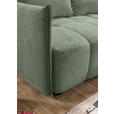 ECKSOFA Salbeigrün Plüsch Zierkissen, Rückenkissen, Bettkasten, Schlaffunktion, Rücken echt, Liegefläche im Originalstoff  - Salbeigrün/Schwarz, KONVENTIONELL, Kunststoff/Textil (253/192cm) - Carryhome