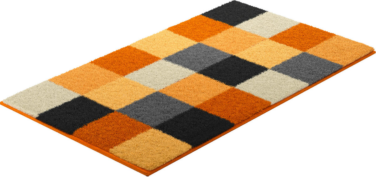 BADTEPPICH Gelb, Schwarz, Weiß 80/140 cm  - Gelb/Schwarz, Basics, Kunststoff/Textil (80/140cm)