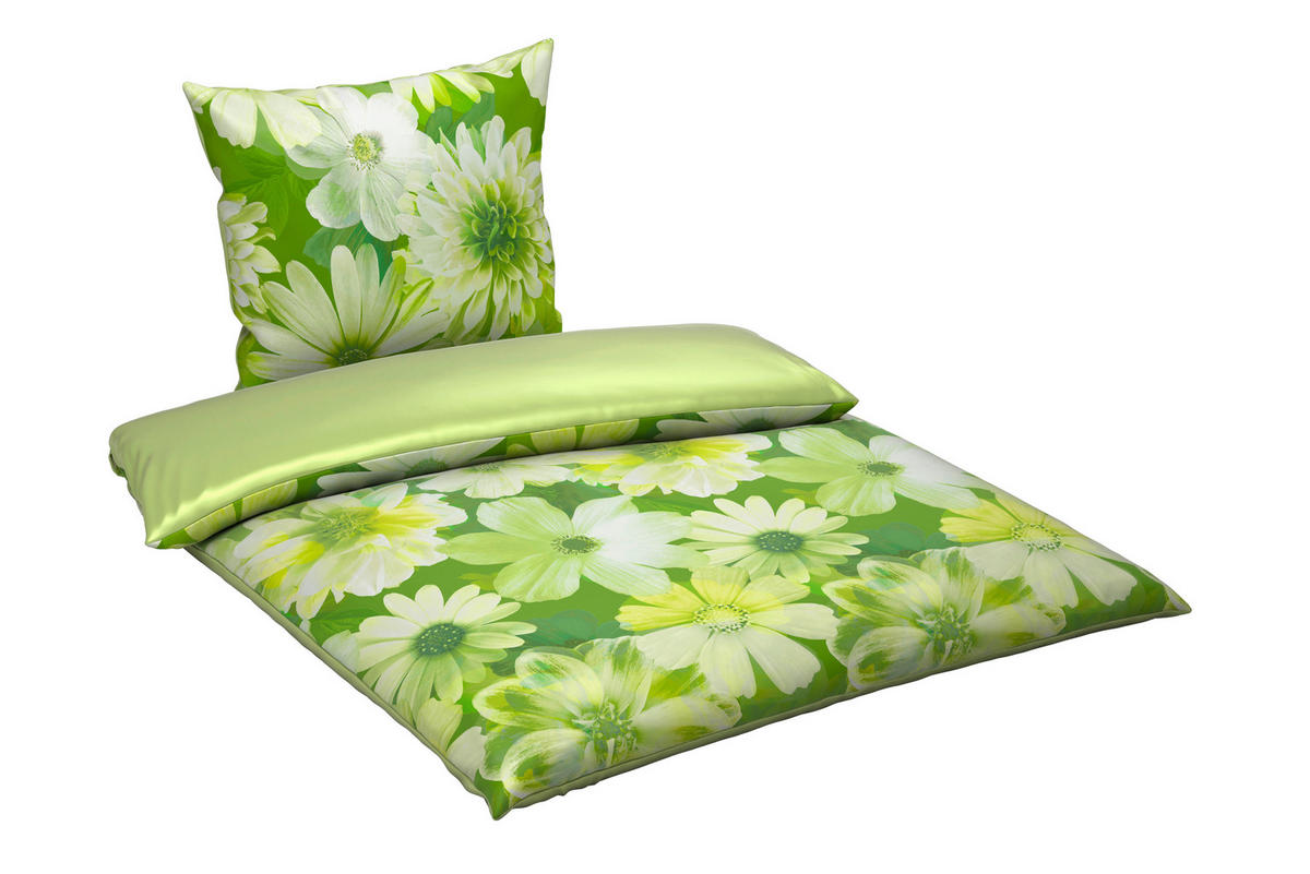 WENDEBETTWÄSCHE 135/200 cm  - Grün, Textil (135/200cm) - Bio:Vio