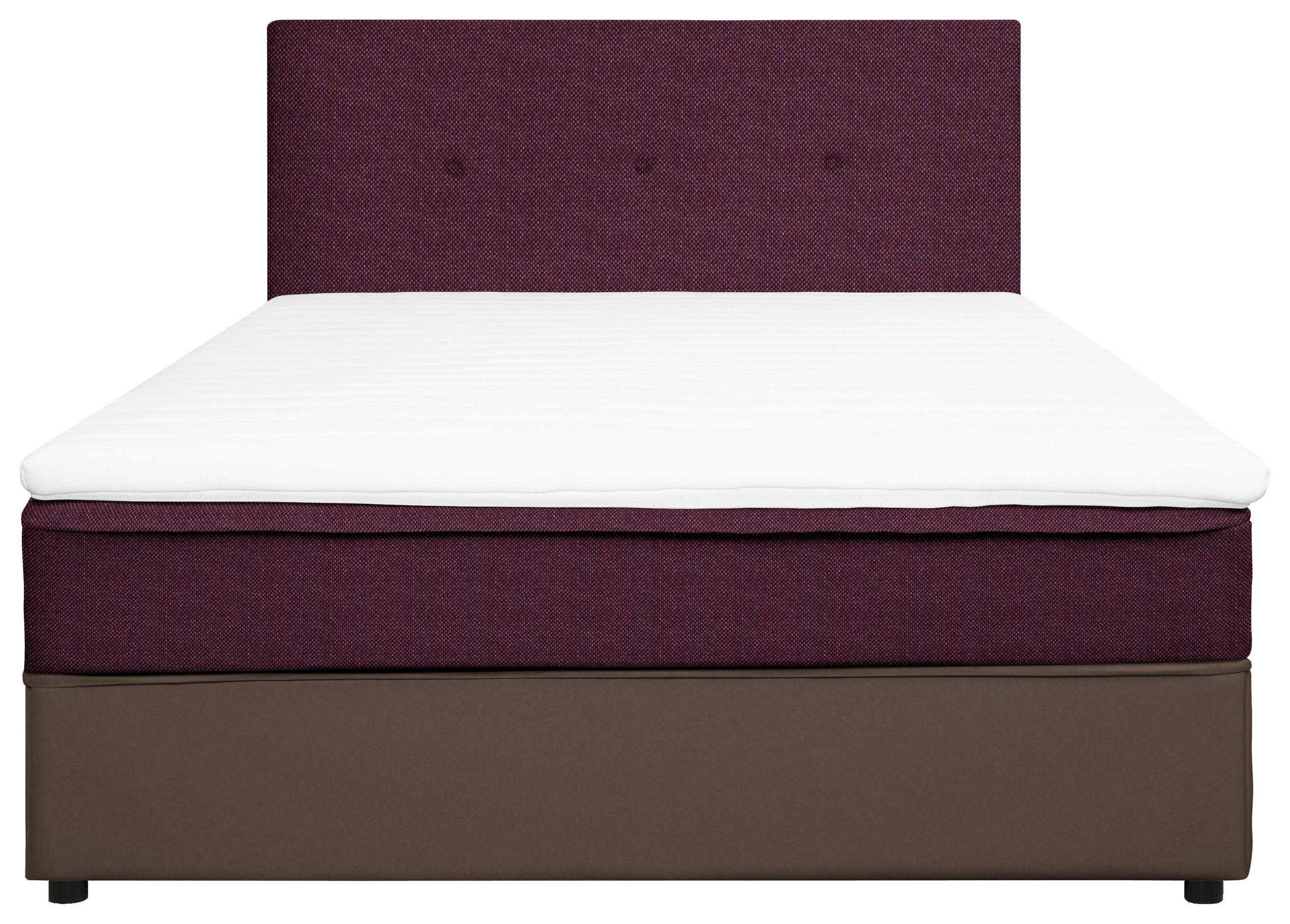 BOXBETT 140/200 cm  in Grau, Brombeere  - Brombeere/Schwarz, KONVENTIONELL, Holz/Textil (140/200cm) - Boxxx