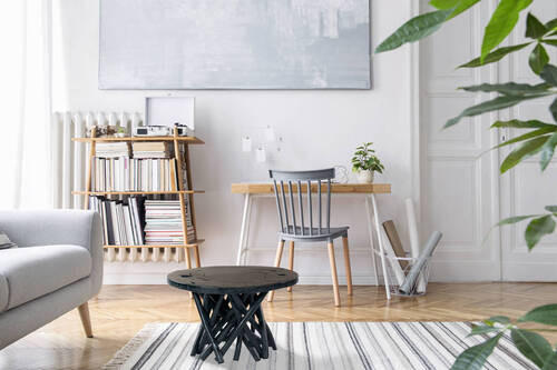 SIDOBORD i trä 60/60/40 cm  - svart, Natur, trä (60/60/40cm) - Kayoom