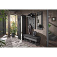 GARDEROBE 4-teilig  in 201/196/41 cm  - Anthrazit, Design, Glas/Holz (201/196/41cm) - Johann Jakob