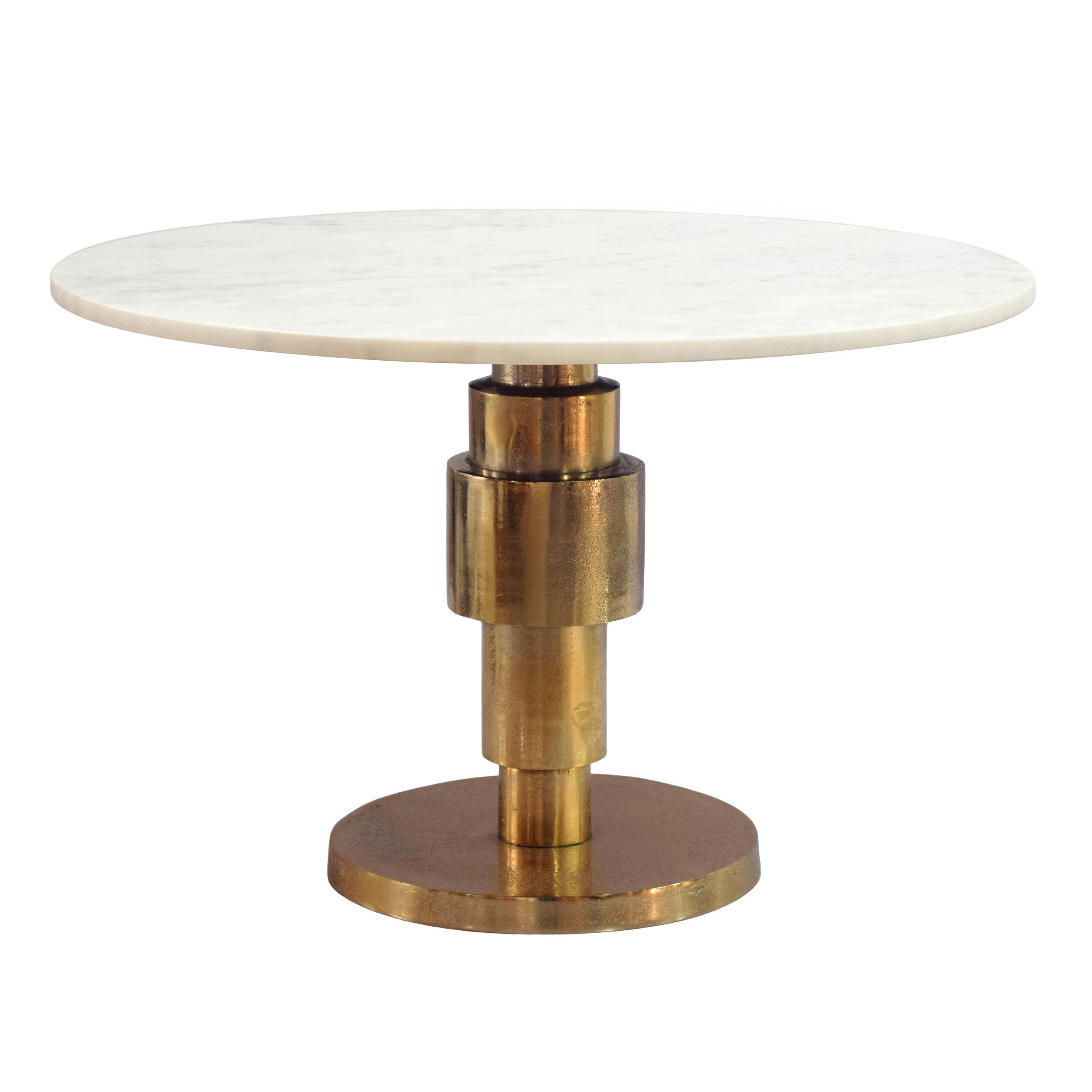 SOFFBORD i sten 60/60/39 cm  - vit/guldfärgad, Design, metall/sten (60/60/39cm) - MID.YOU