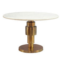 SOFFBORD i sten 60/60/39 cm  - vit/guldfärgad, Design, metall/sten (60/60/39cm) - MID.YOU