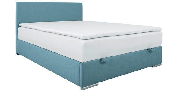 BOXBETT 140/200 cm  in Petrol  - Chromfarben/Petrol, KONVENTIONELL, Kunststoff/Textil (140/200cm) - Carryhome