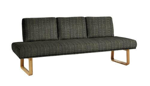 SITZBANK 209/92/78 cm  in Grün, Eichefarben  - Eichefarben/Grün, Design, Holz/Textil (209/92/78cm) - Dieter Knoll