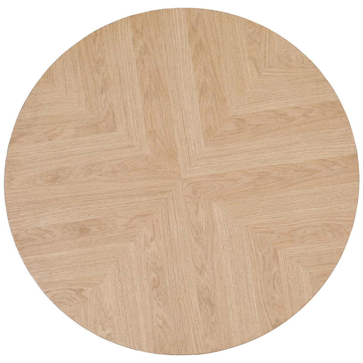 ESSTISCH 120/120/77 cm Echtholz  Holz rund Eichefarben, Beige  - Eichefarben/Beige, Design, Holz (120/120/77cm) - Milino