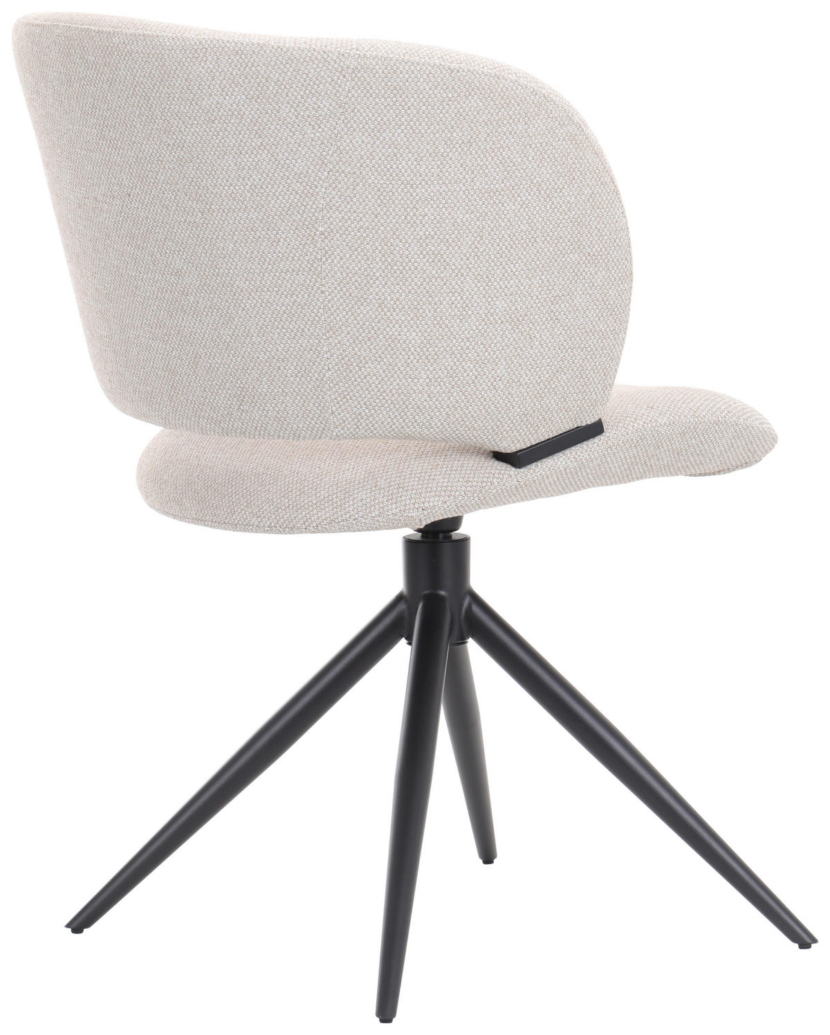 STOL järn mikrofiber  - beige/svart, Modern, metall/trä (56,5/79,5/64cm) - Hom`in