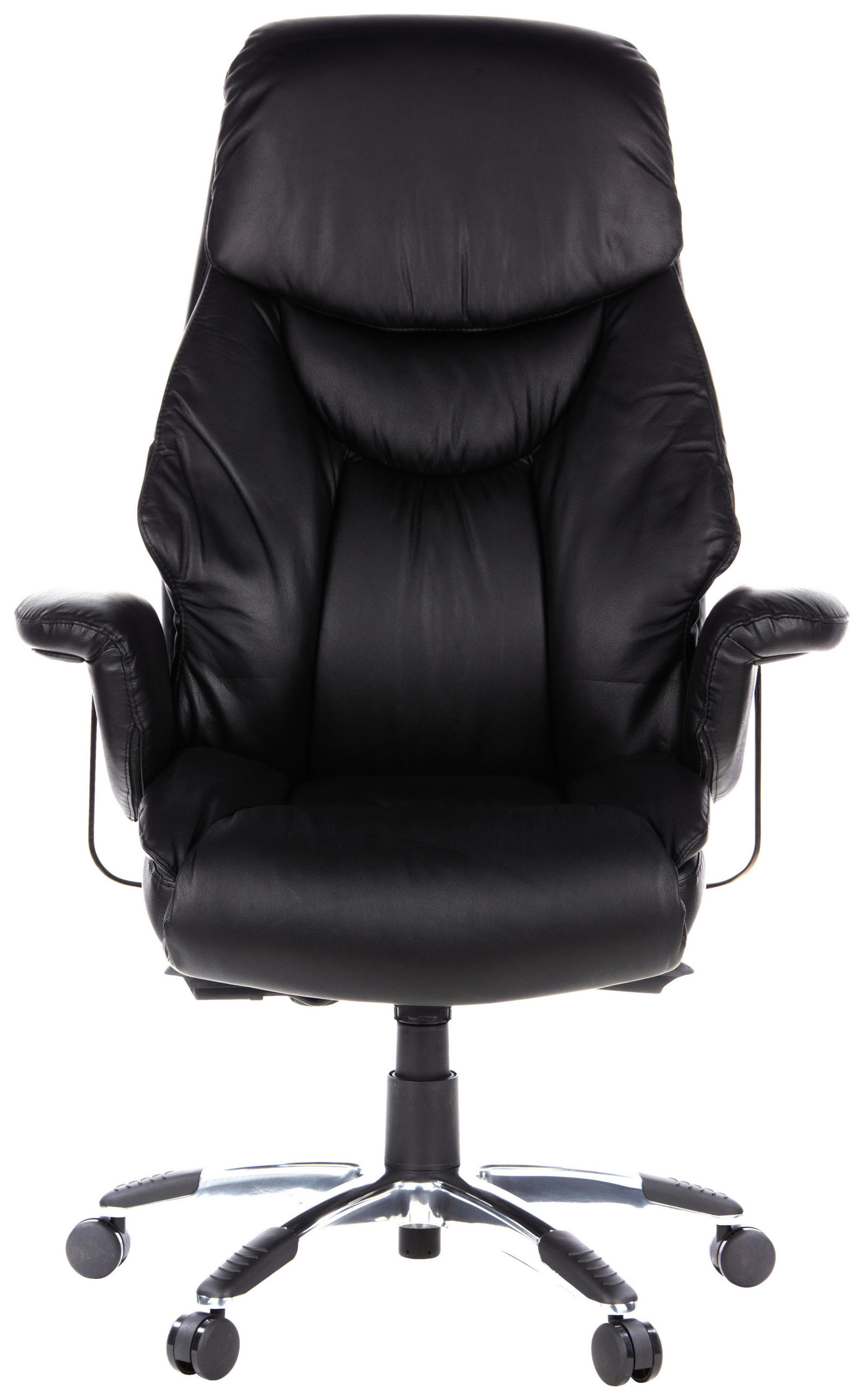 CHEFSESSEL Lederlook Schwarz  - Schwarz, MODERN, Kunststoff/Textil (63/140/52cm) - MID.YOU