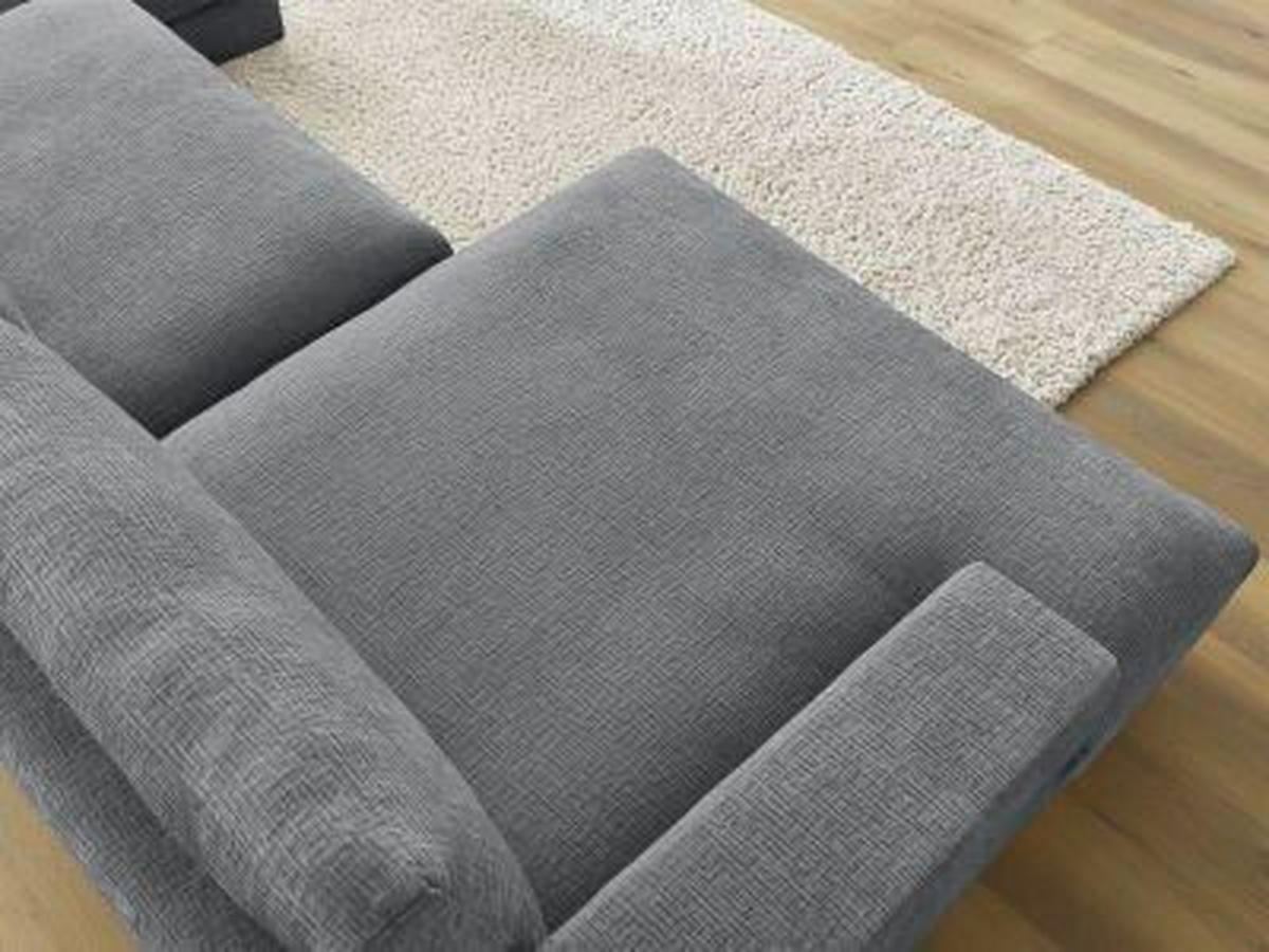 WOHNLANDSCHAFT LEONARD Dunkelgrau Struktur  - Dunkelgrau/Schwarz, MODERN, Kunststoff/Textil (159/404/159cm)