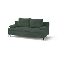 SCHLAFSOFA ROXY in Flachgewebe Dunkelgrün  - Dunkelgrün/Schwarz, Design, Textil/Metall (200/96/93cm) - MID.YOU