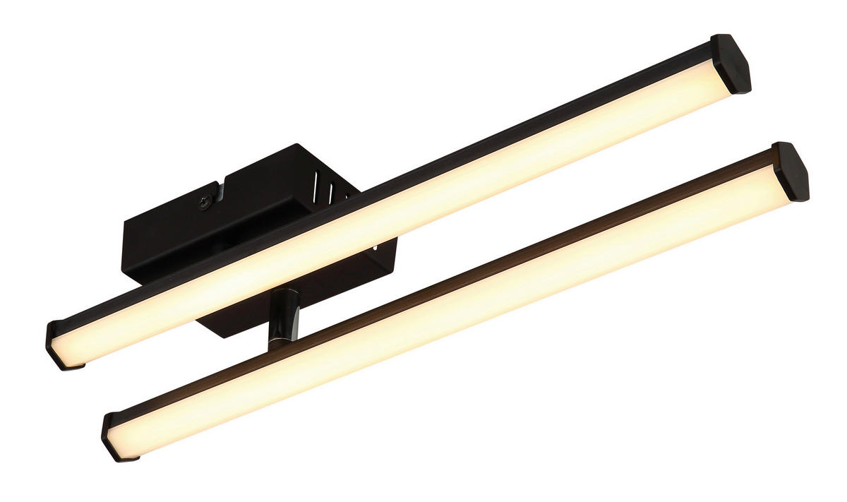 LED-DECKENLEUCHTE    50/7/8,4 cm  - Weiss/Schwarz, Design, Kunststoff (50/7/8,4cm) - Globo