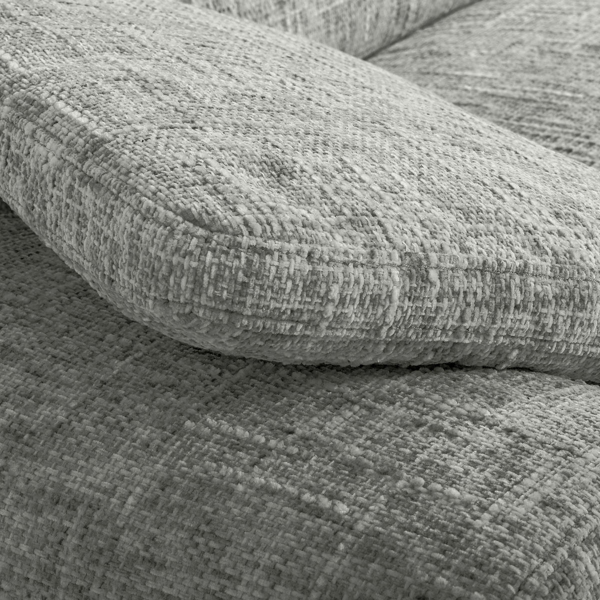 ECKSOFA SPRING Grau Webstoff Zierkissen  - Schwarz/Grau, Design, Textil/Metall (273/250cm) - Livetastic