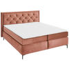 BOXSPRINGBETT 180/200 cm  in Altrosa  - Schwarz/Altrosa, Konventionell, Textil/Metall (180/200cm) - Boxxx