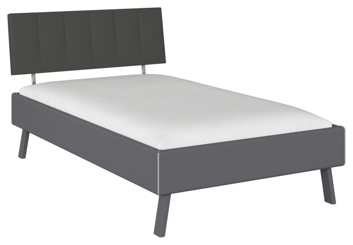 BETT 120/200 cm  in Grau  - Grau, Design, Textil/Metall (120/200cm) - Carryhome