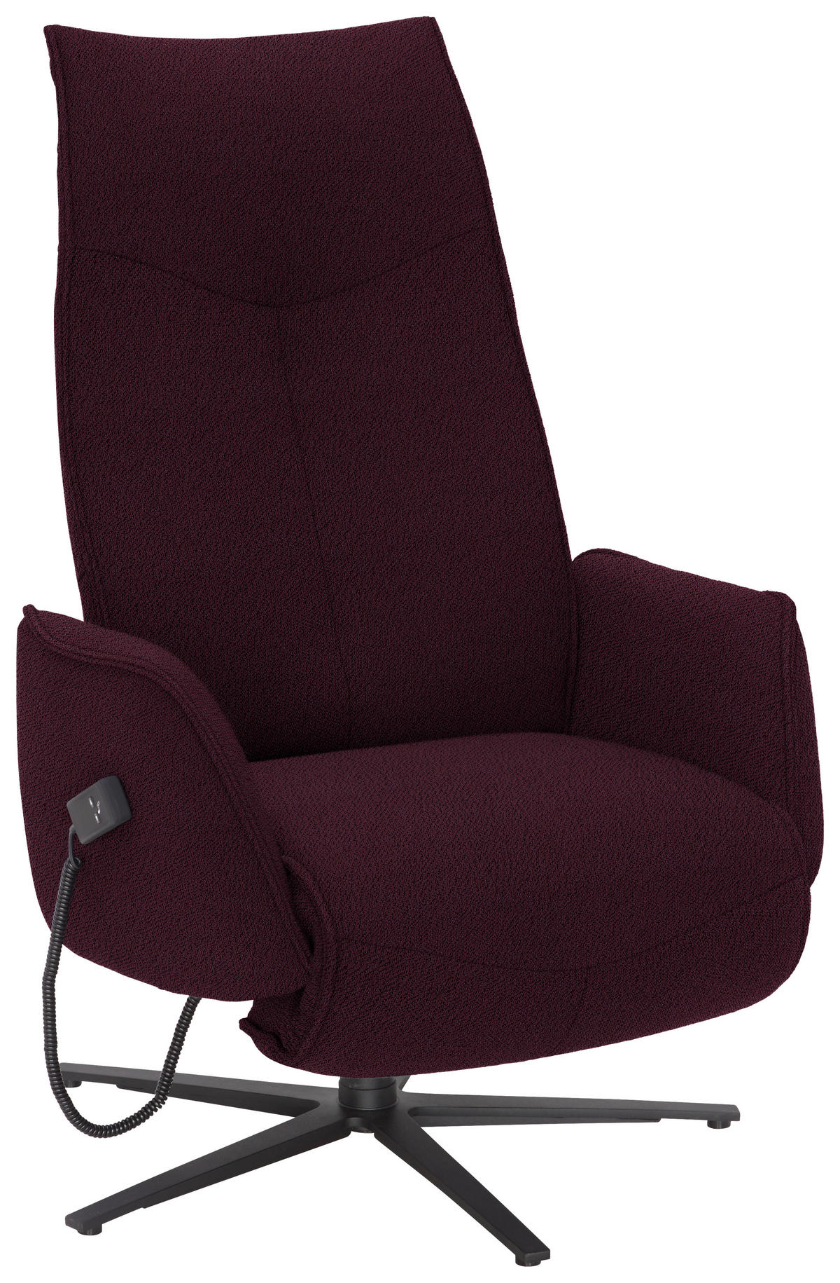 RELAXSESSEL in Textil Lila  - Anthrazit/Lila, Design, Textil/Metall (71/114/84cm) - Johann Jakob