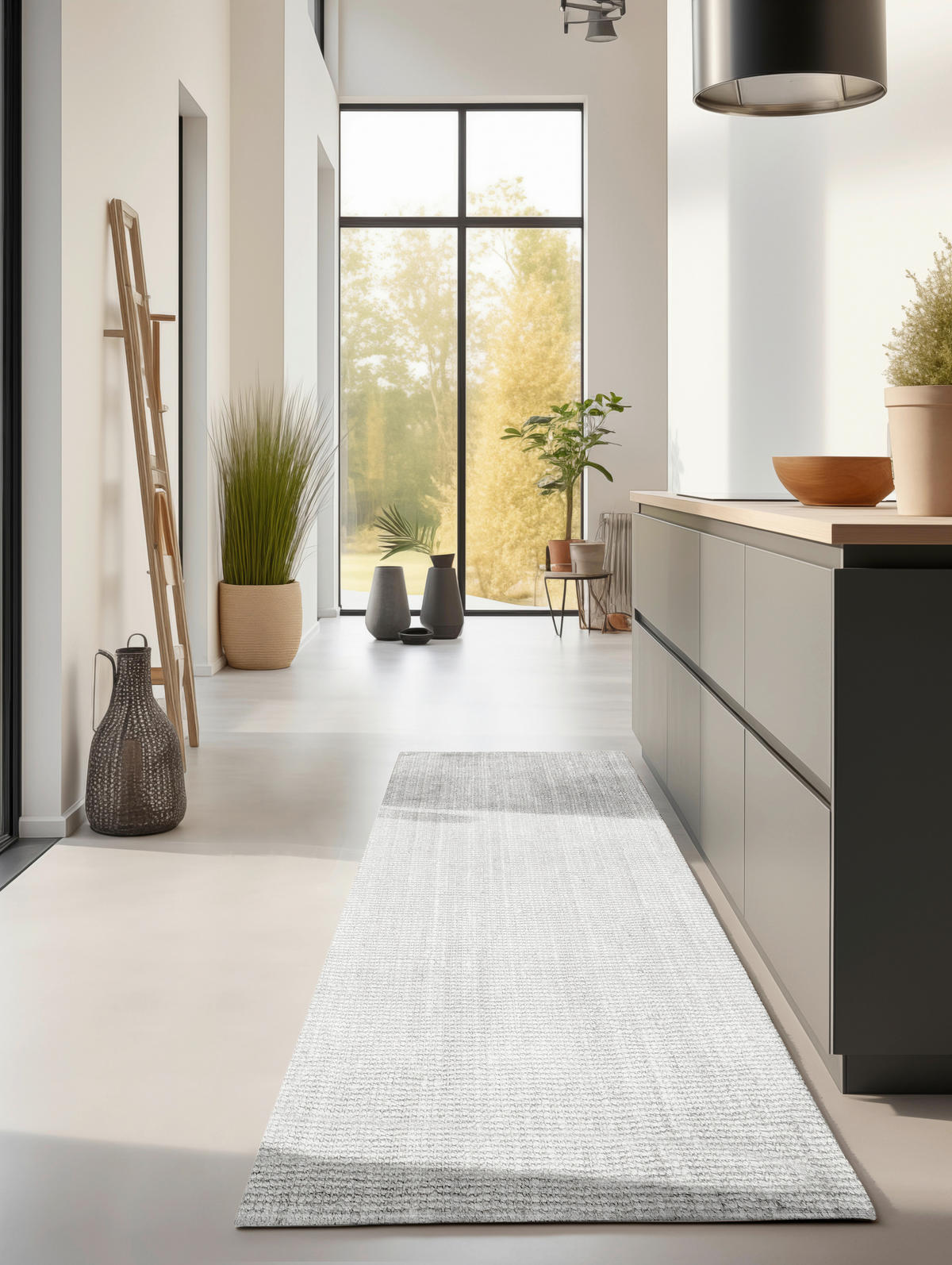 JUTETEPPICH 80/200 cm Bouclé Weiß rechteckig  - Weiß, Basics, Textil (80/200cm) - Hanse Home