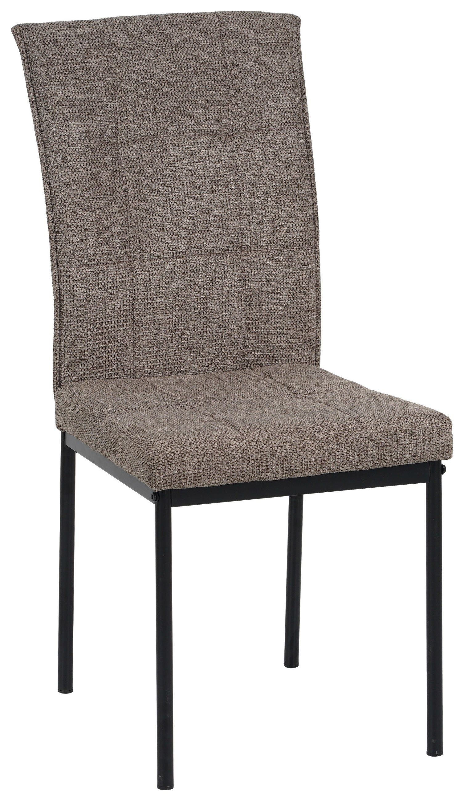 VIERFUßSTUHL  in Eisen Mikrofaser Metall, Textil  - Schwarz/Braun, KONVENTIONELL, Textil/Metall (44/96/61cm) - MID.YOU