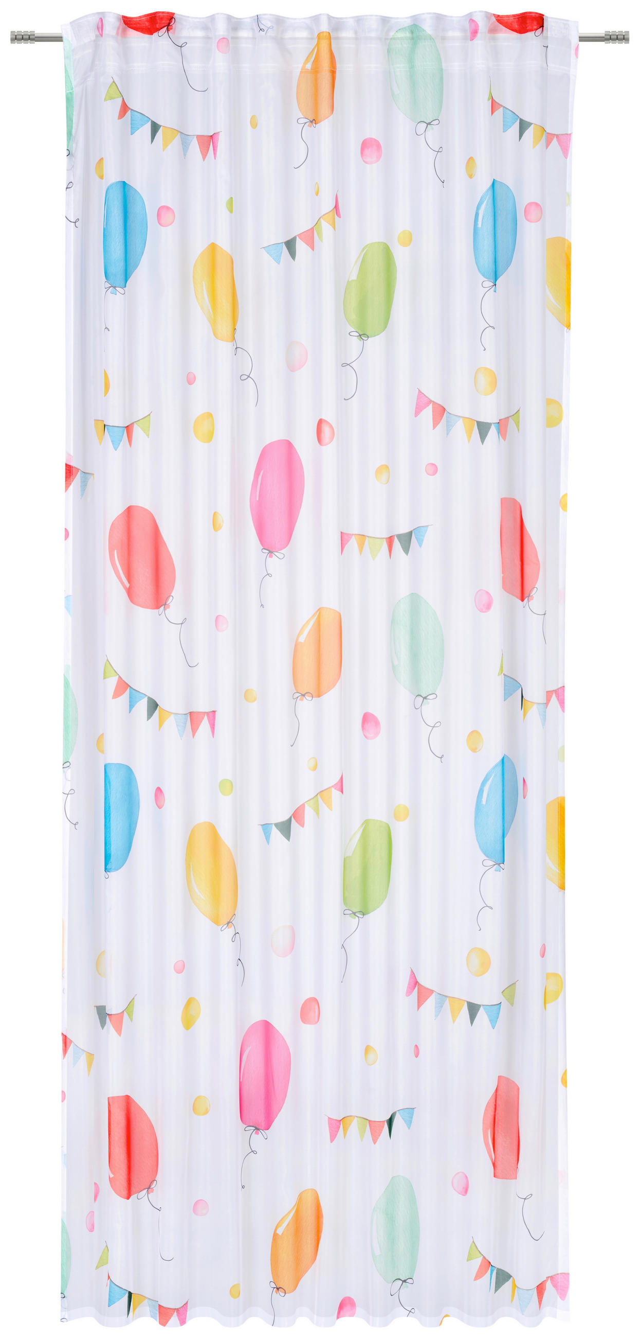 HOTOVÝ ZÁVES, polopriehľadné, 140/245 cm - viacfarebná, Basics, textil (140/245cm) - Ben'n'jen