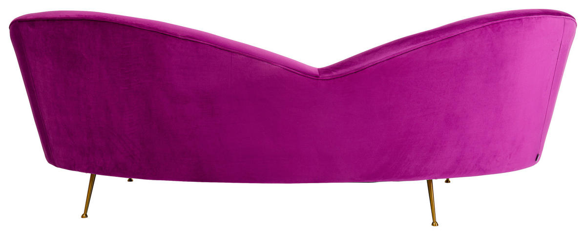 3-SITZER-SOFA Samt Lila  - Lila, Design, Textil/Metall (232/83/104cm) - Kare-Design
