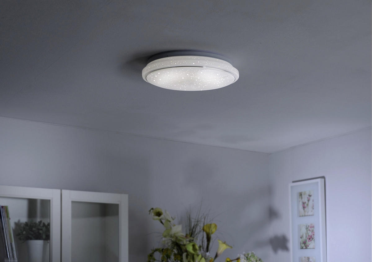 LED-DECKENLEUCHTE Lolasmart-Jupi  Smart 59/59/10,8 cm   - Weiß, Design, Kunststoff (59/59/10,8cm)