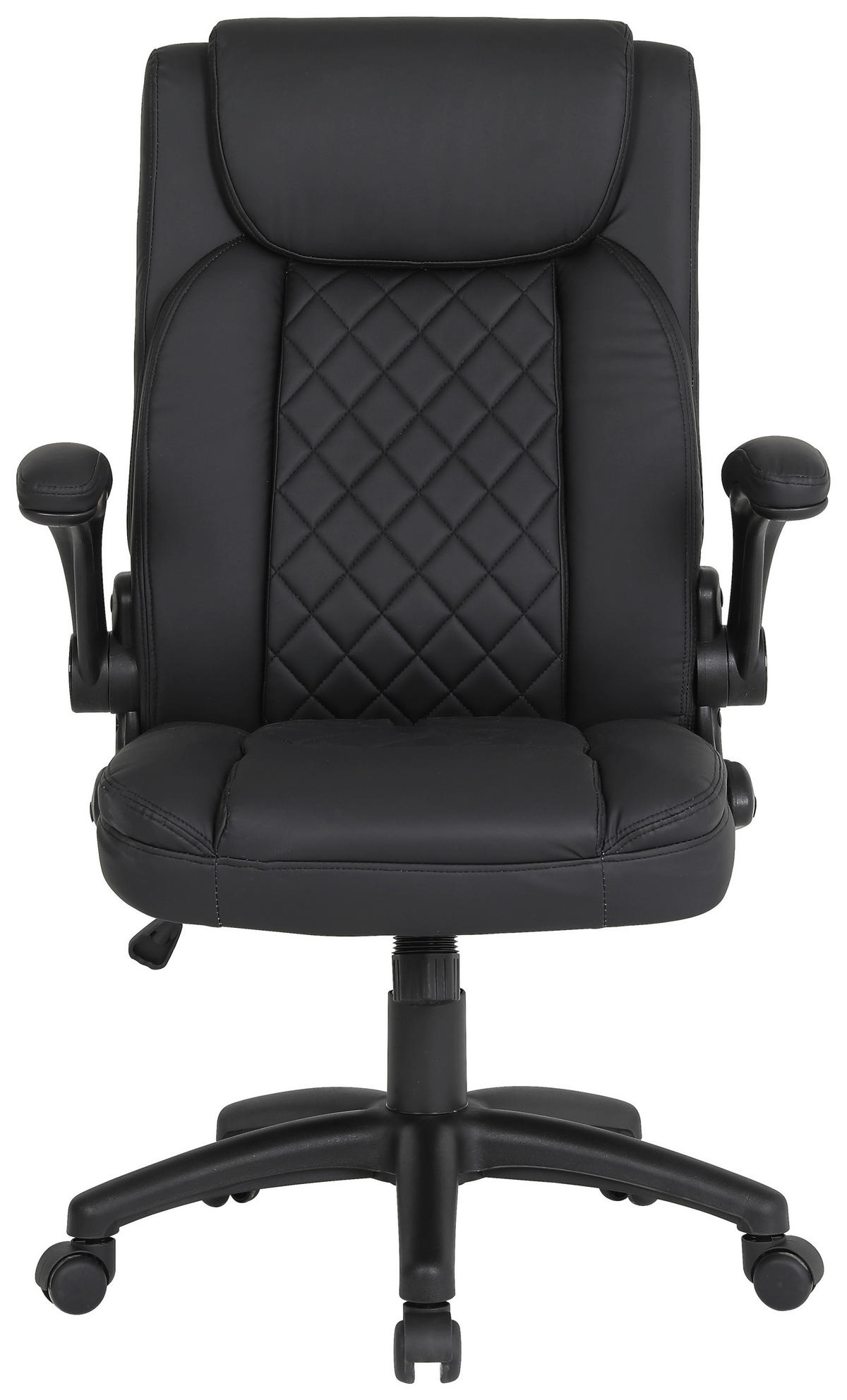 SCAUN DIRECTORIAL  in imitație piele negru  - negru, Design, plastic/metal (63,5/107,5-117/68cm) - Carryhome