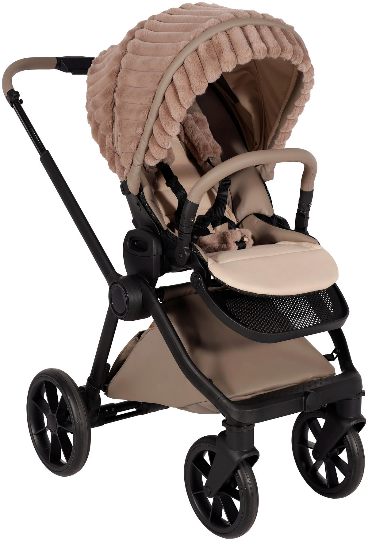 BARNVAGNSSET Facetty  - cappuccino/svart, Design, metall/textil (104,5/62/94cm) - Jimmylee