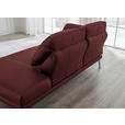 RÉCAMIERE in Echtleder Rot  - Chromfarben/Rot, Design, Leder/Metall (209/85-109/95-16cm) - Dieter Knoll