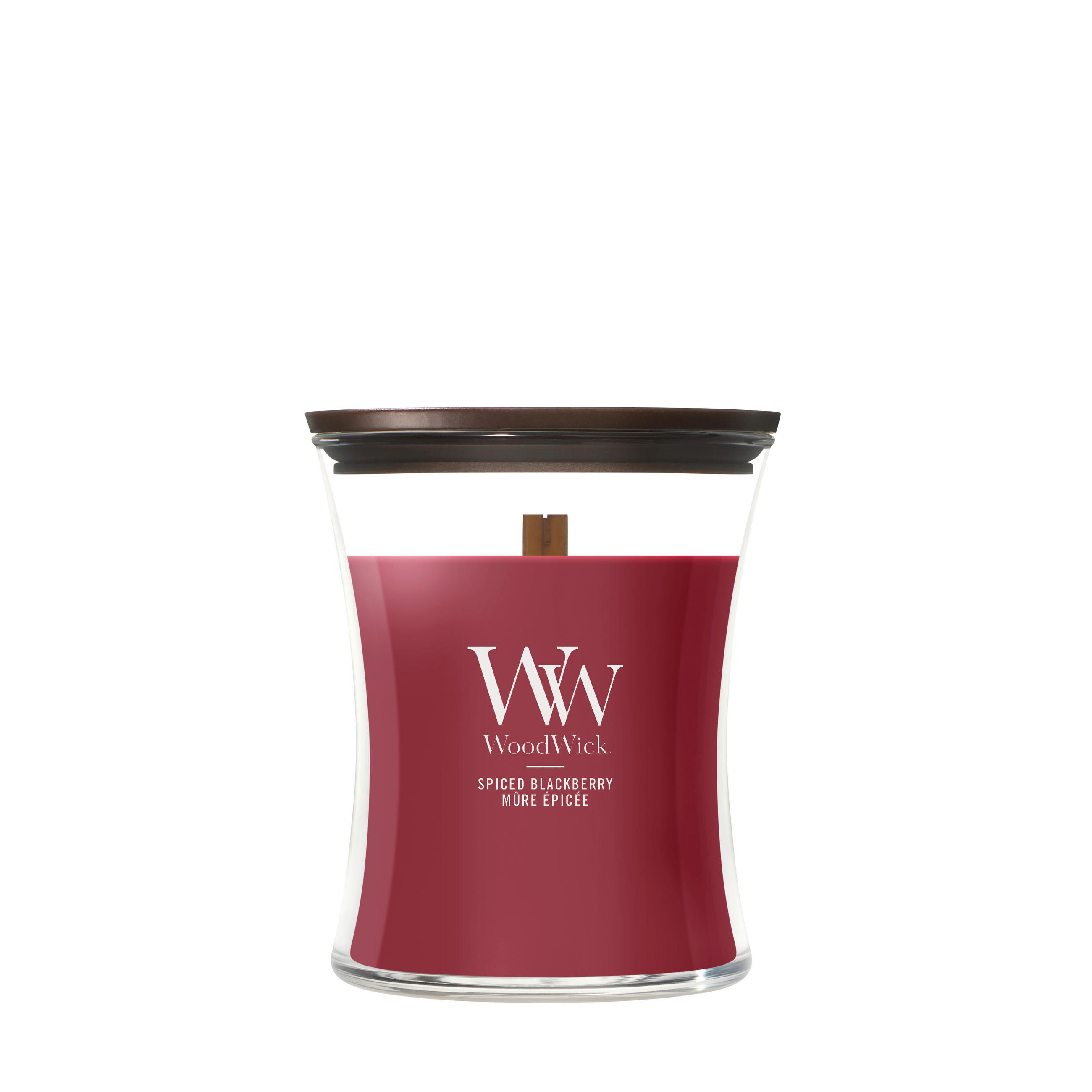 VONNÁ SVIEČKA  - bordová, Basics, sklo (9.9/9.9/11.6cm) - WoodWick