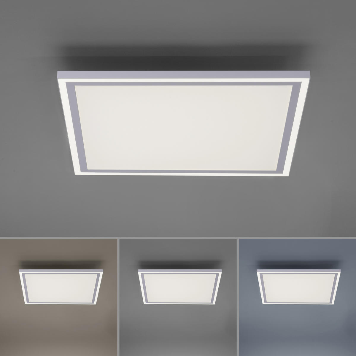 LED-DECKENLEUCHTE 46,4/46,4/6,2 cm   - Weiß, Basics, Kunststoff/Metall (46,4/46,4/6,2cm)