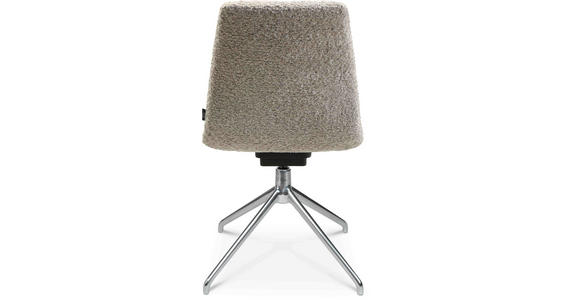 STUHL in Aluminium Bouclé Metall, Textil - Greige/Alufarben, Design, Textil/Metall (46/81,5-84,5/55cm) - Johann Jakob