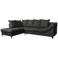 Freisteller von Carryhome ECKSOFA Schwarz Struktur.