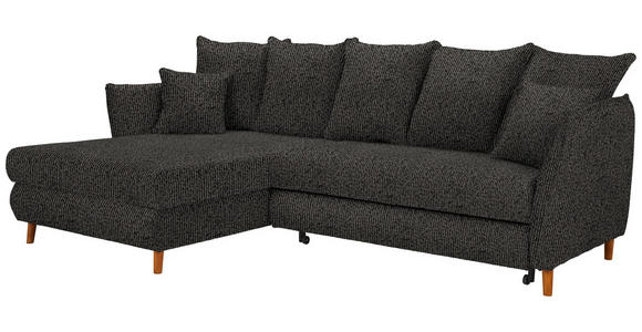 ECKSOFA in Bouclé Anthrazit  - Eichefarben/Anthrazit, KONVENTIONELL, Holz/Textil (284/162cm) - Carryhome