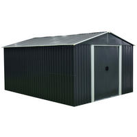 GERÄTEHAUS 301/214/367 cm  - Anthrazit/Weiß, Basics, Metall (301/214/367cm)