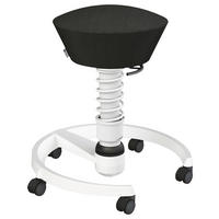 BÜROHOCKER   Schwarz, Weiss  - Weiss/Schwarz, Basics, Kunststoff/Textil (55/45,66/55cm) - Aeris