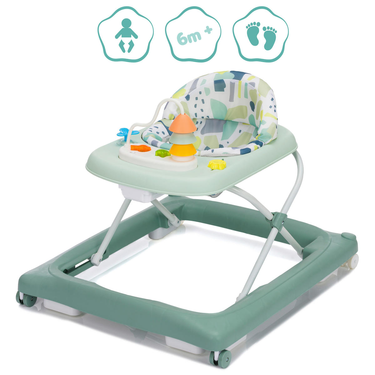 LAUFLERNWAGEN - Mintgrün, Basics, Kunststoff/Textil (59/68/57cm) - My Baby Lou