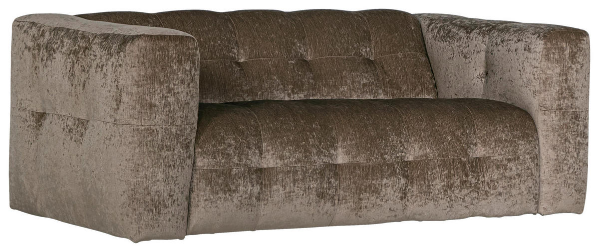 2-SITS SOFFA i trä, textil ljusbrun  - ljusbrun, Klassisk, trä/textil (202/78/112cm) - Novel