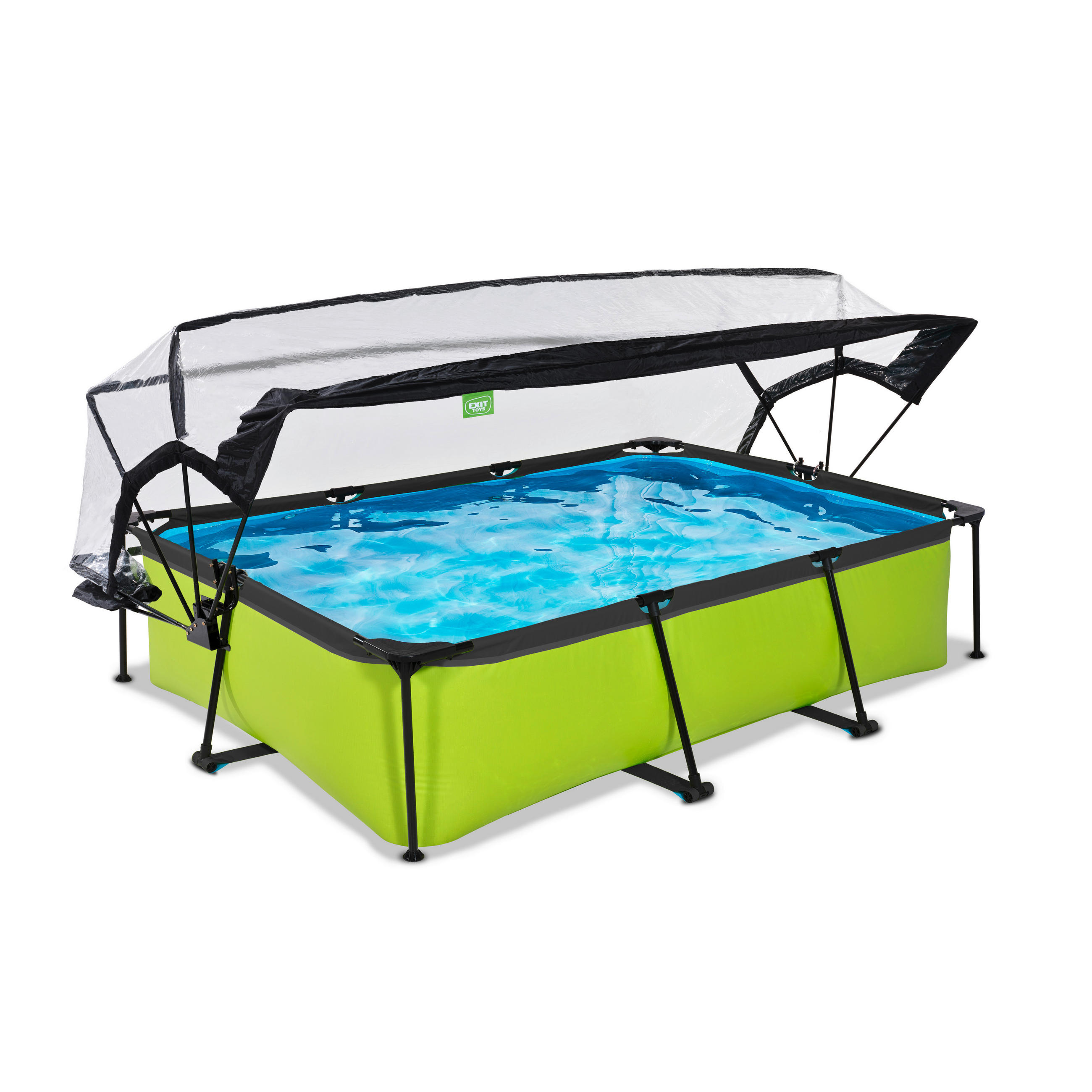 POOL-SET 300/200/65 cm  - Grün, KONVENTIONELL, Kunststoff (300/200/65cm) - EXIT Toys