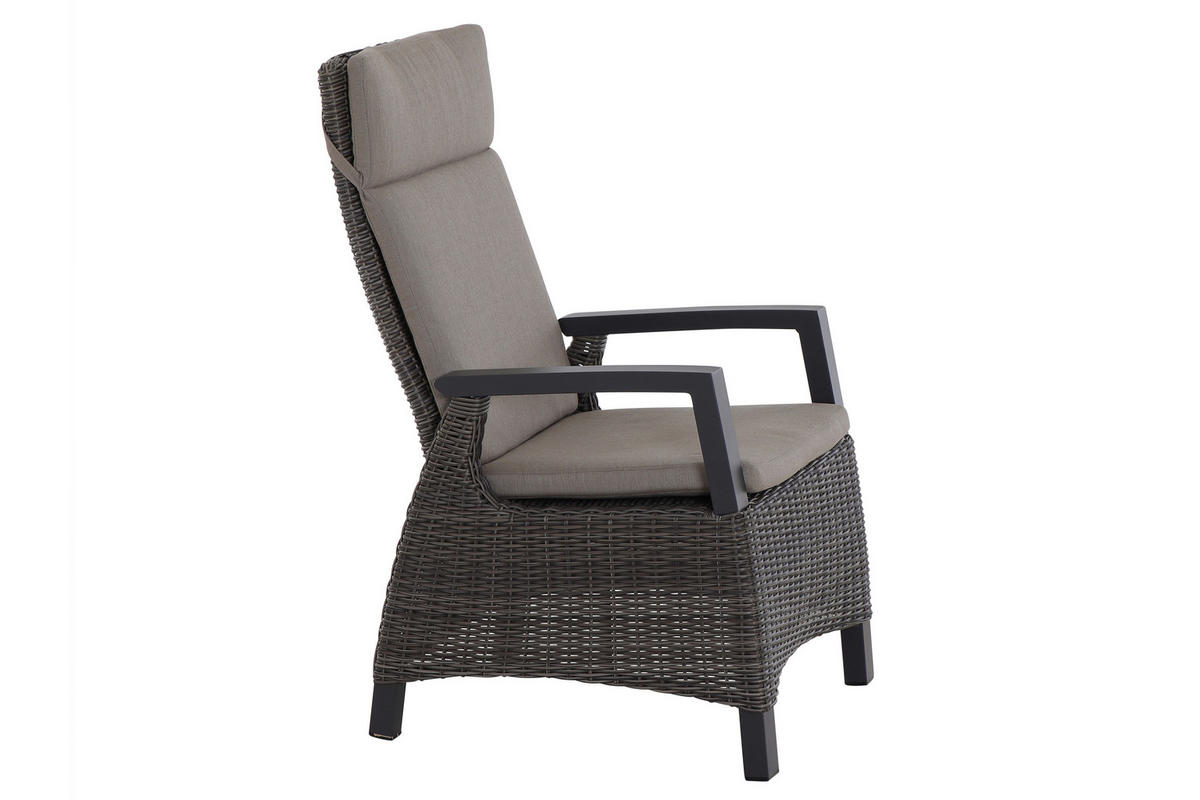 LOUNGEGARNITUR Aluminium  - Grau, Basics, Keramik/Kunststoff (72/103/93cm) - Siena Garden