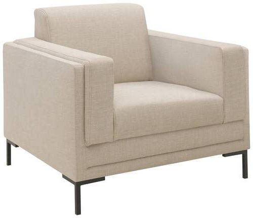 SESSEL Webstoff Beige - Beige/Silberfarben, Design, Textil/Metall (97/82/90cm) - LOOKS by W.Joop