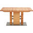 ESSTISCH Kernbuche massiv rechteckig Buchefarben, Edelstahlfarben - Edelstahlfarben/Buchefarben, KONVENTIONELL, Holz/Holzwerkstoff (140(185)/90/75cm) - Moderano