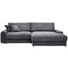 ECKSOFA in Cord Graphitfarben  300/180 cm  - Schwarz/Graphitfarben, MODERN, Kunststoff/Textil (300/180cm) - Carryhome