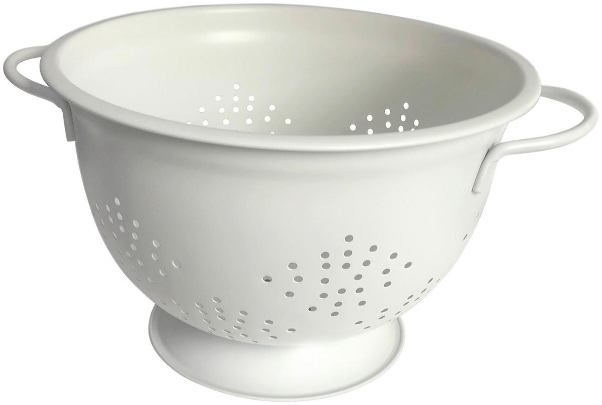 KÜCHENSIEB  - Weiß, Basics, Metall (26/17cm) - Homeware Profession.