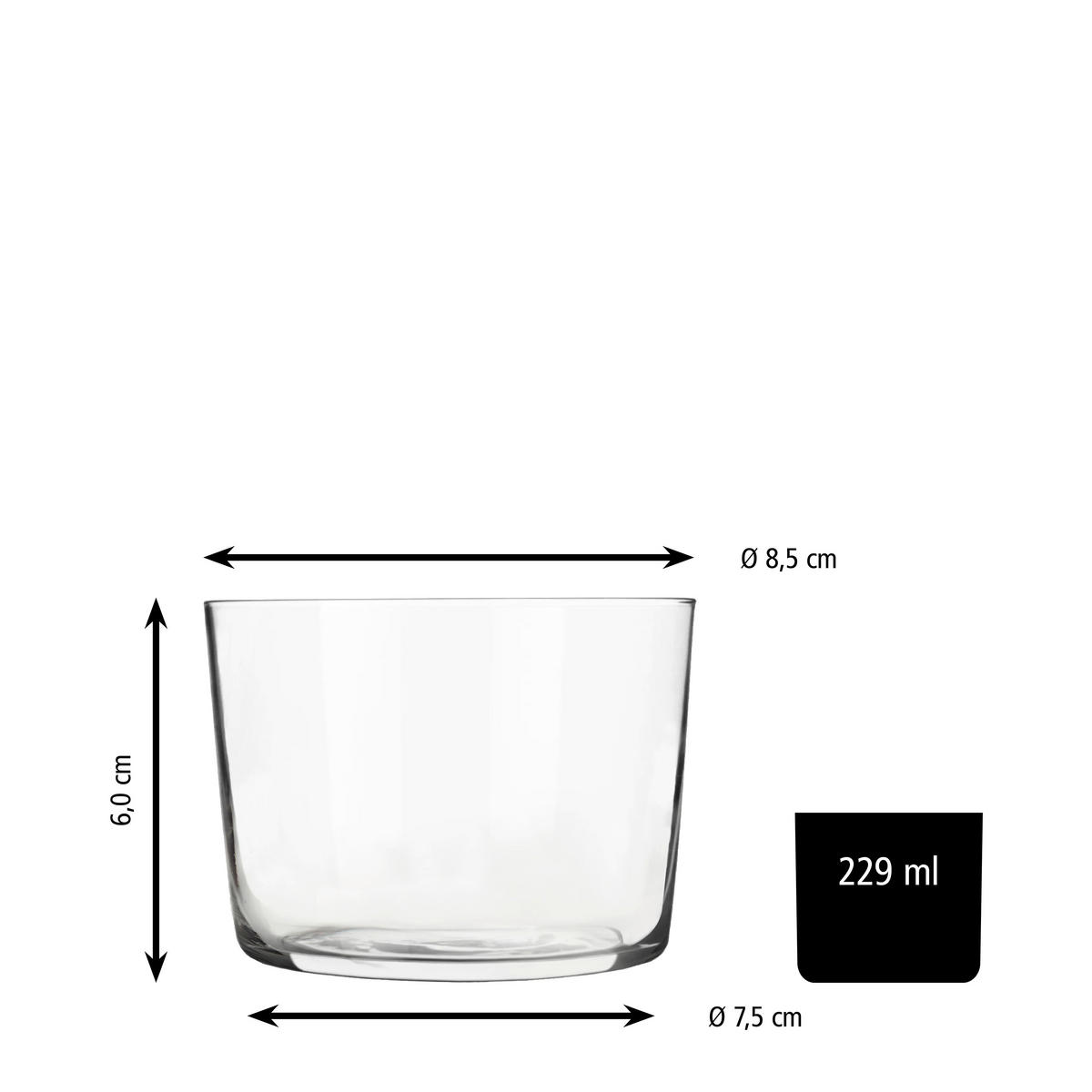 GLÄSERSET CIDRA  12-teilig  - Klar, Basics, Glas (8,5/6cm)