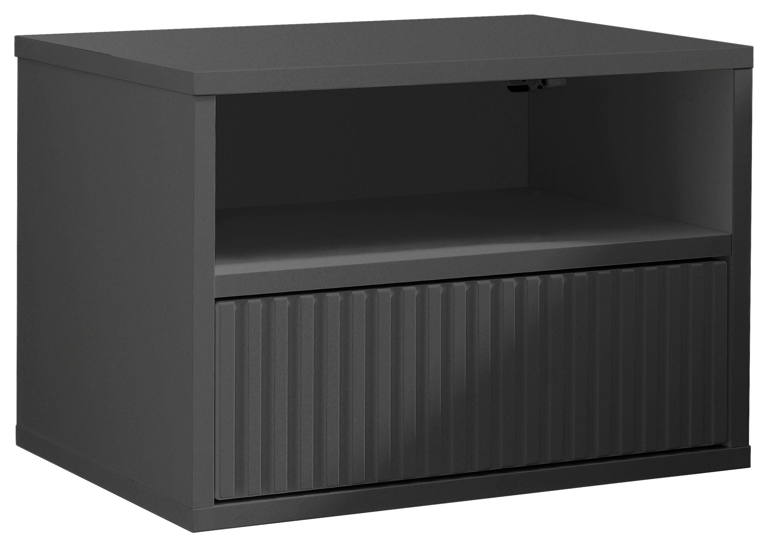 NACHTSCHRANK 46/31/32 cm  - Graphitfarben, KONVENTIONELL, Holzwerkstoff (46/31/32cm) - Boxxx