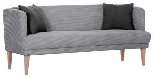 SITZBANK 190/83/70 cm Cord Anthrazit, Eichefarben, Hellgrau Holz  - Eichefarben/Anthrazit, Design, Holz/Textil (190/83/70cm) - Landscape