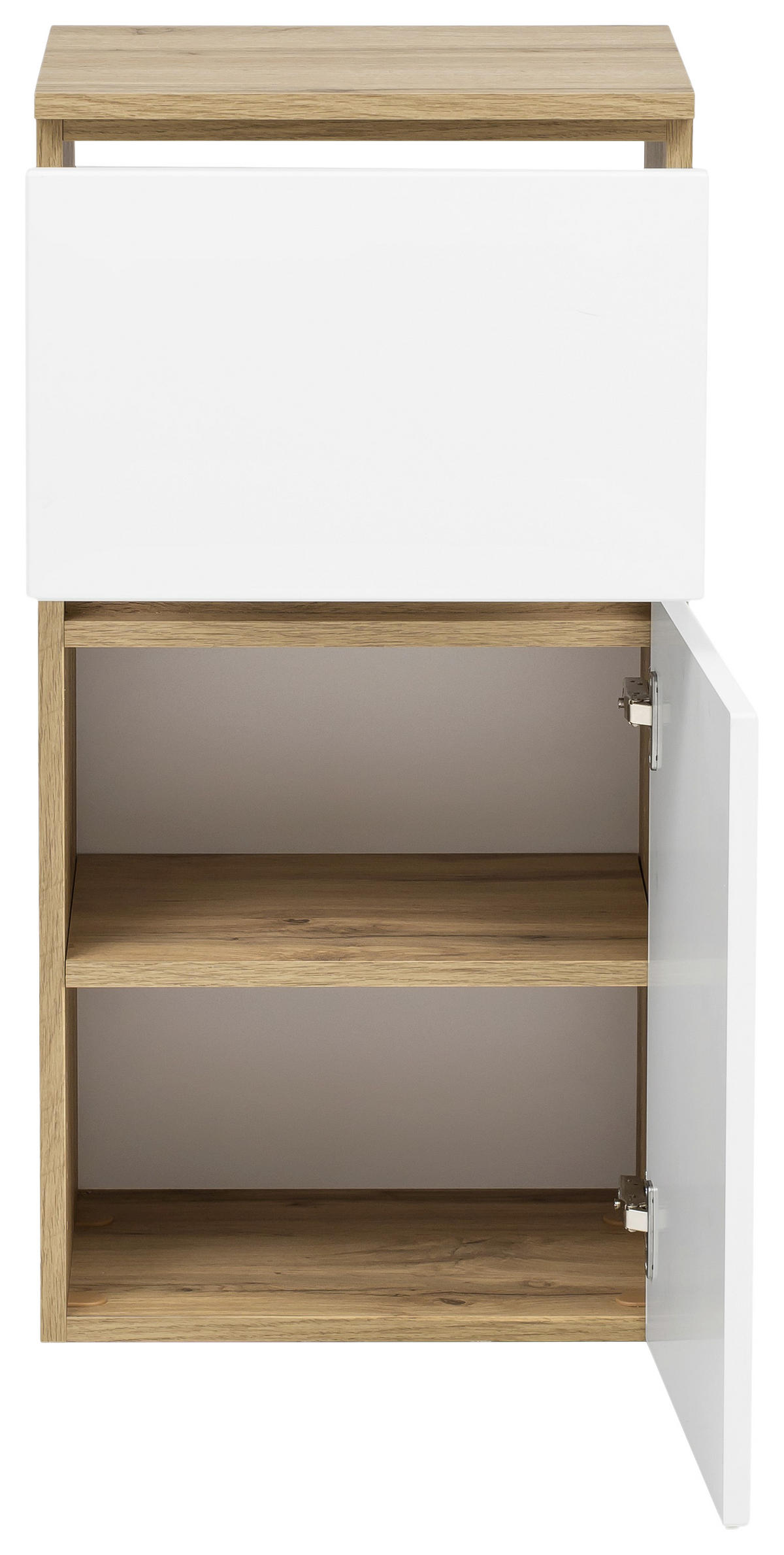 UNTERSCHRANK 40/79/35 cm   - Eichefarben/Silberfarben, KONVENTIONELL, Holzwerkstoff (40/79/35cm) - Held